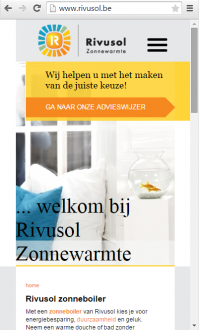 Responsive website - Rivusol Zonneboilers