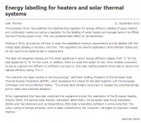 Energielabel (zonne) boilers